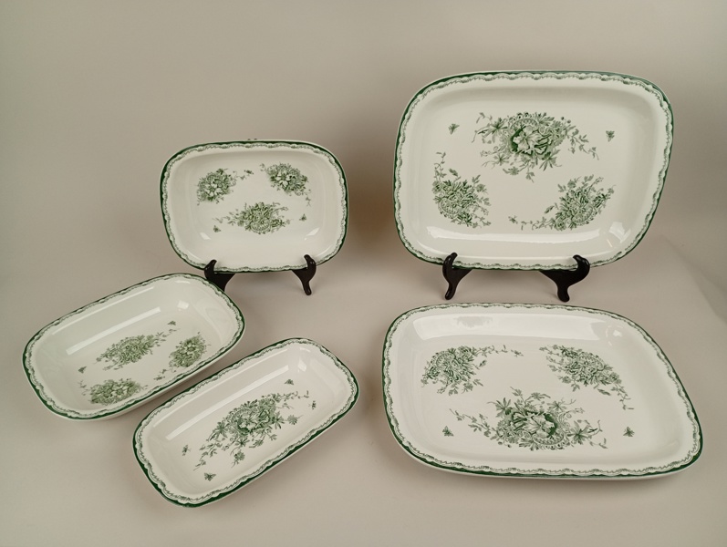 Ungsformar / Uppläggningsfat, "Grön Anna" Rörstrand