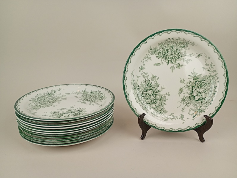 Mattallrikar, "Grön Anna" Rörstrand