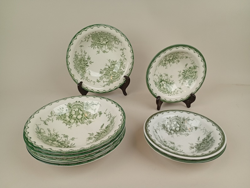 Djupa tallrikar & skålar, "Grön Anna" Rörstrand