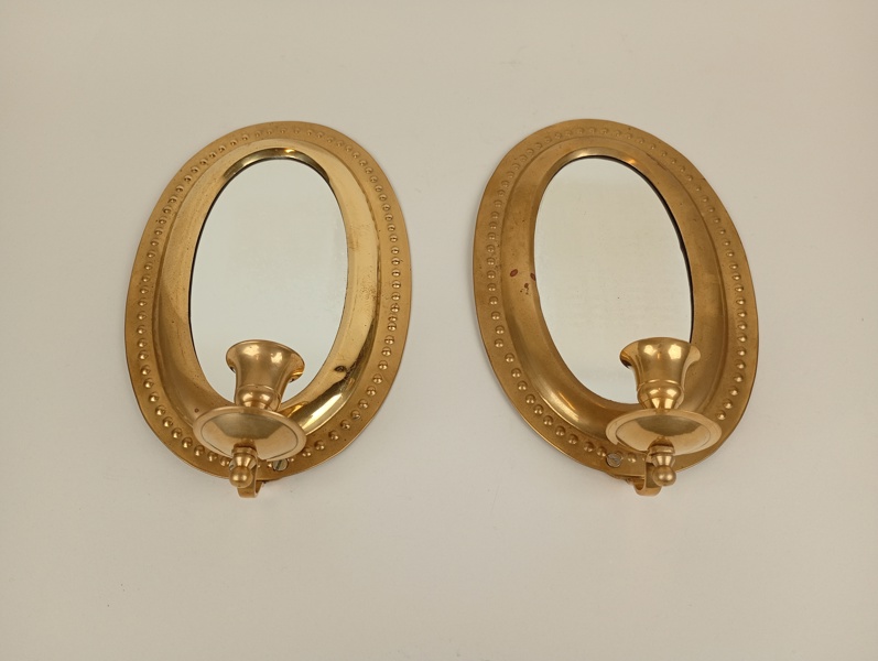 Vägglampetter, par mässing