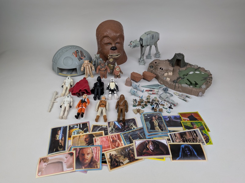 Parti Starwars Leksake, miniatyrer & kort bl.a. Episod 1 & 6