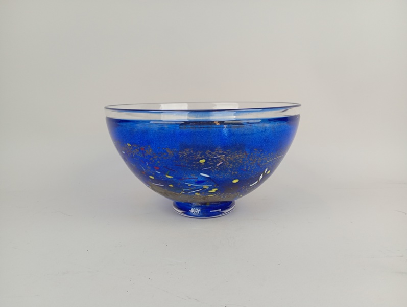 Skål, "Satellite" Bertil Vallien Kosta Boda. Signerad