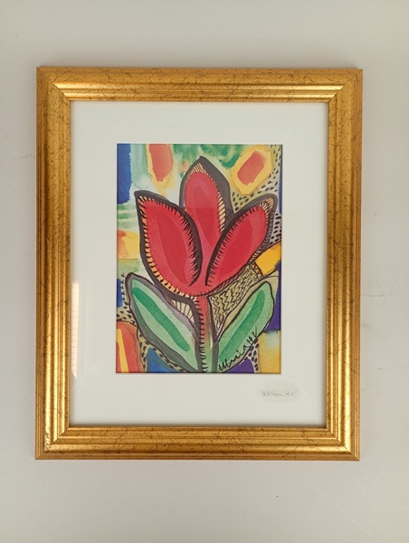 Inramat tryck, "Tulipa" Ulrika Hydman-Vallien