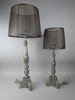 Bordslampor 2 st, tennfärgade