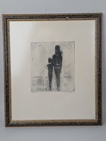 Etsning, Louis Bastin, signerad & numrerad