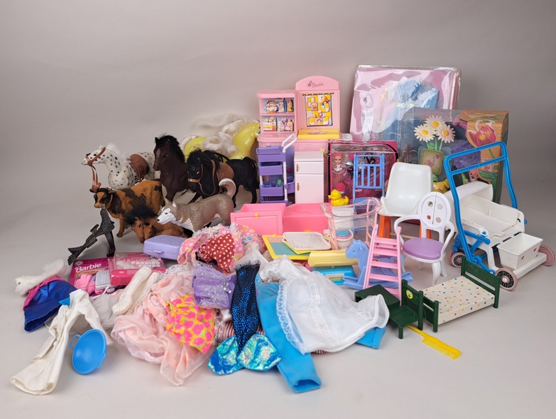 Parti barbietillbehör