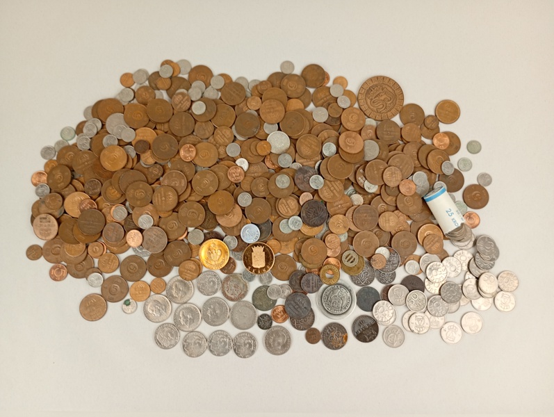 Parti mynt, mestadels Sverige