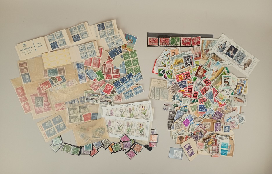 Diverse frimärken bl.a. Sverige
