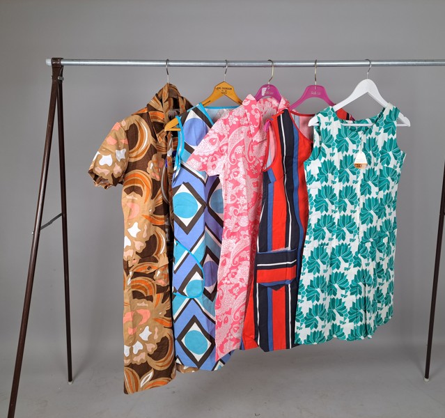 Parti retroklänningar, 5 st