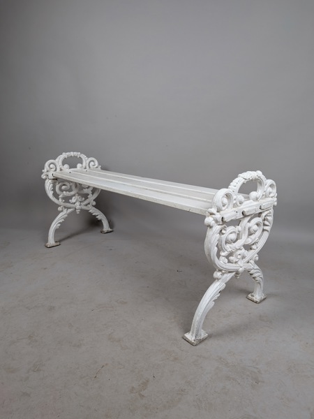 Trädgårdsbänk, trä & metall