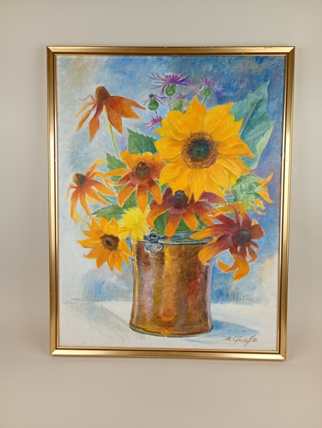 Olja på duk, Mary Grouleff, signerad