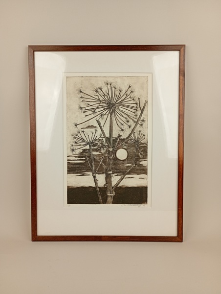 Litografi, Mary Grouleff, signerad & numrerad