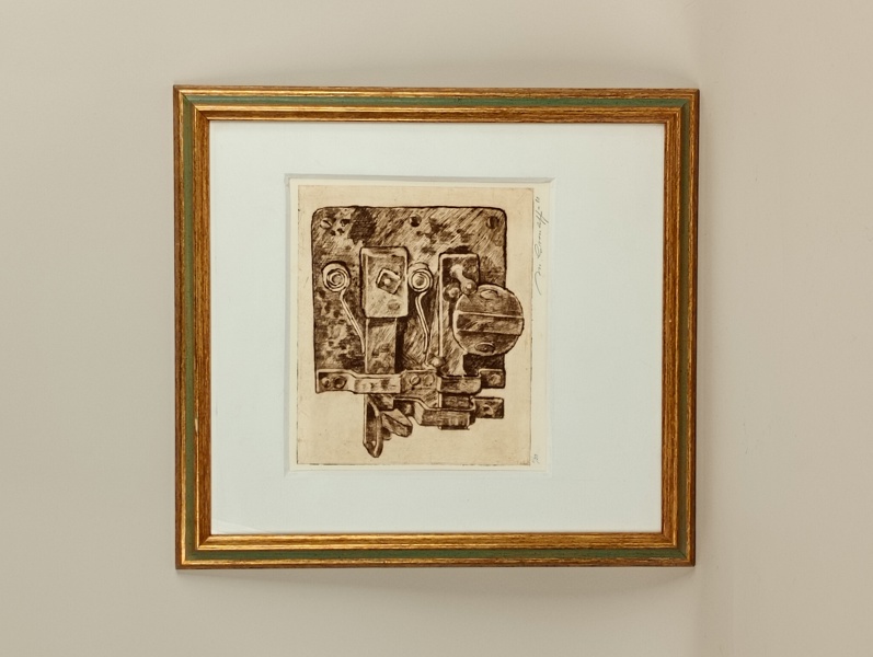 Träsnitt, Mary Grouleff, signerad & numrerad