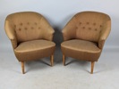 Fåtöljer, par "Lillasyster" Carl Malmsten, O.H Sjögren Tranås