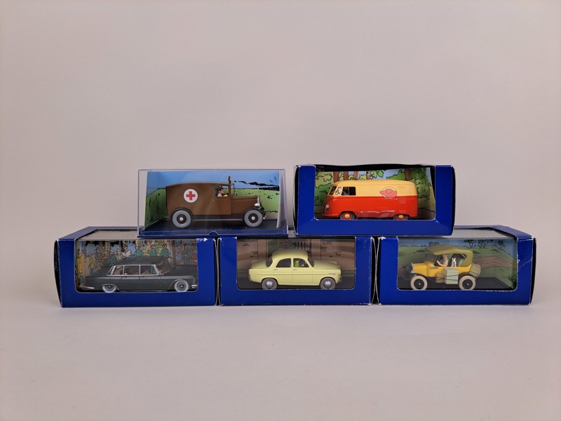 Modellbilar, Tintin Hergé Moulinsart 5 st