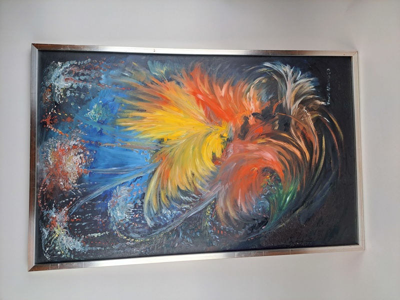 Olja på duk, Kerstin Nilsson, oidentifierad konstnär