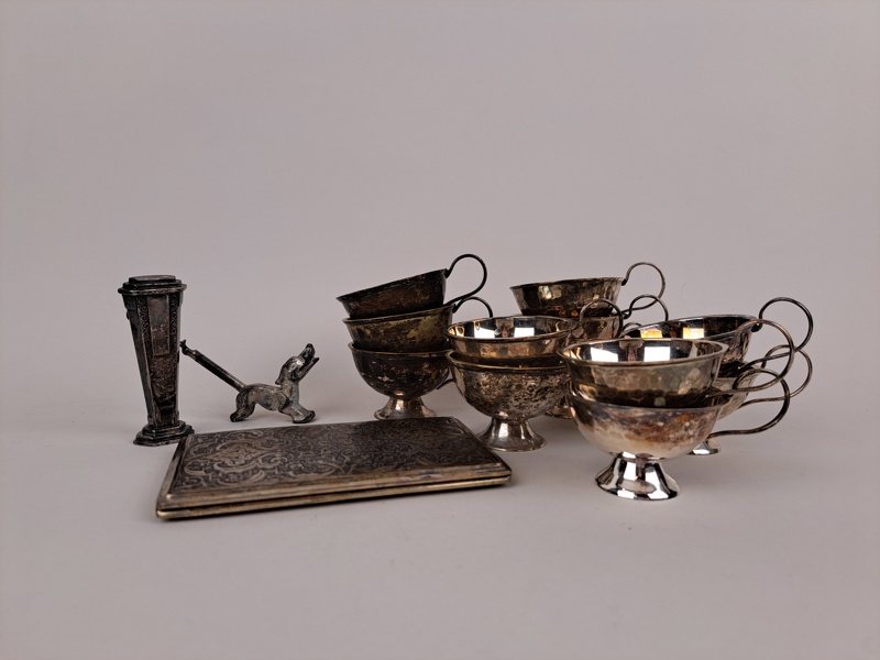 Diverse Nysilverföremål