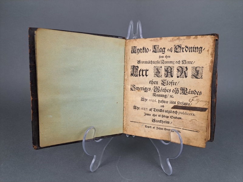  Bok, "Kyrkio-lag & ordning" 1687