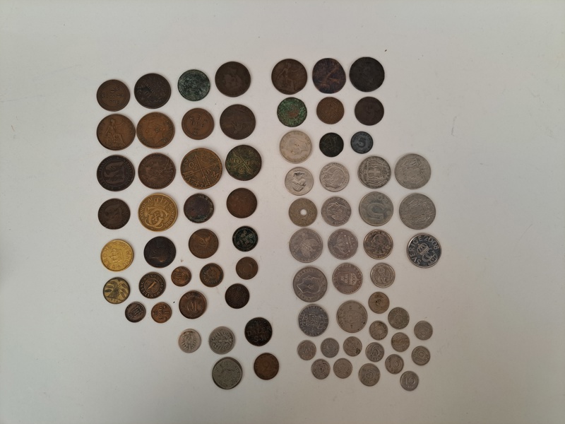 Diverse mynt bl.a. Sverige, Tyskland m.fl.