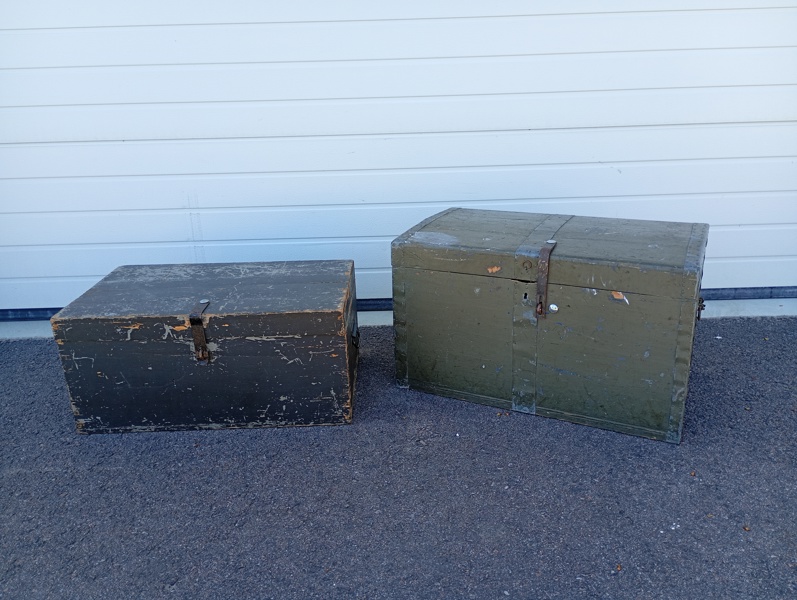 Resekoffertar 2 st, trä