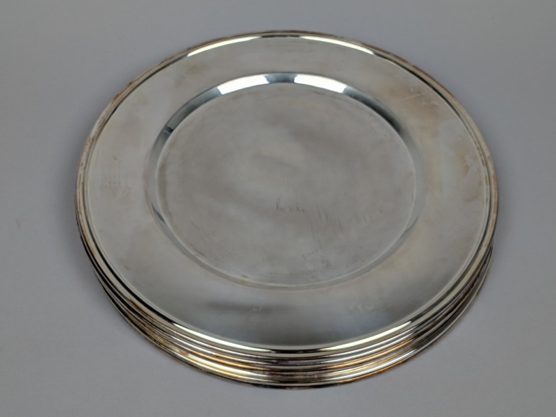 Kuverttallrikar, 6 st Nysilver