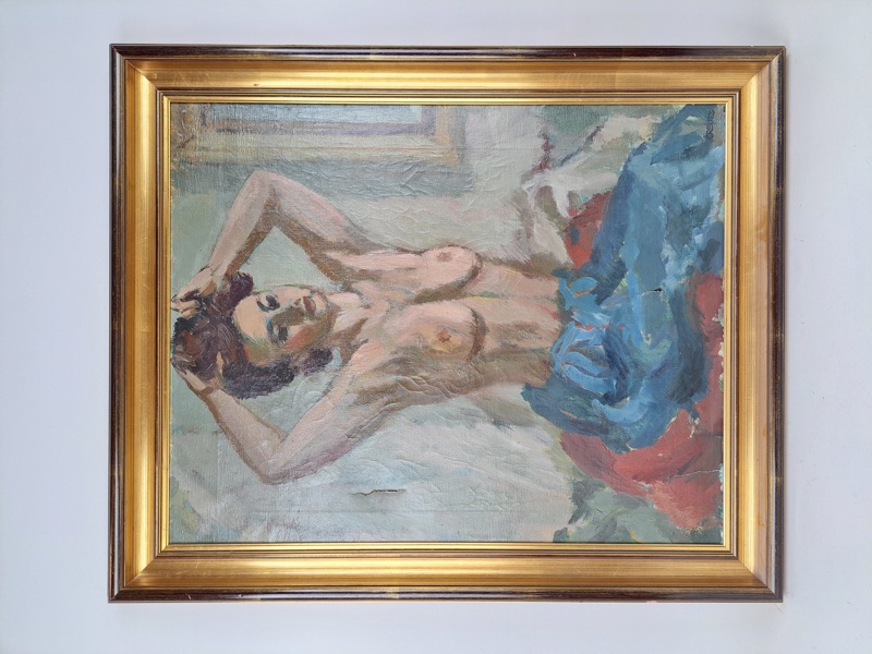 Olja på duk, Magnus Creutz, signerad