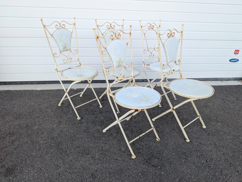 Caféstolar / Trädgårdsstolar, smide