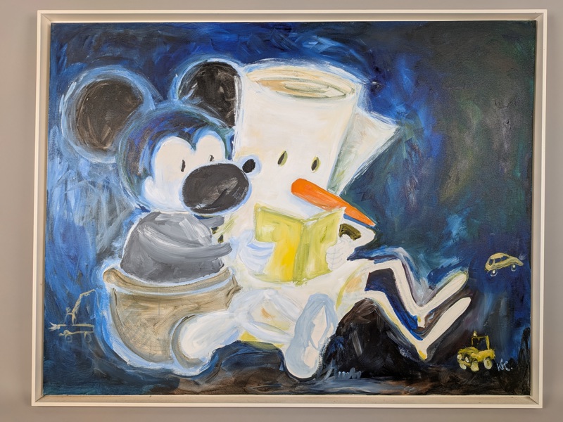 Olja på duk, Kirsten Raagaard, signerad