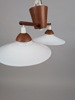 Taklampa, teak & glas, 1960-tal