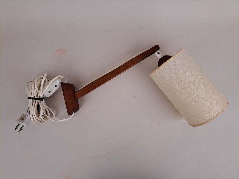 Vägglampa, 1960-tal teak, Aneta