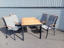 Trädgårdsmöblemang, teak & metall