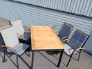 Trädgårdsmöblemang, teak & metall