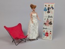Barbiedocka, Midge 1962 Teen Age Fashion, Redhead Ponytail, med fåtölj & låda