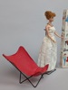 Barbiedocka, Midge 1962 Teen Age Fashion, Redhead Ponytail, med fåtölj & låda