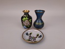 Parti mässingsföremål, Cloisonne