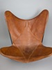 Fladdermusfåtölj/ Butterfly chair, läder
