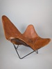 Fladdermusfåtölj/ Butterfly chair, läder