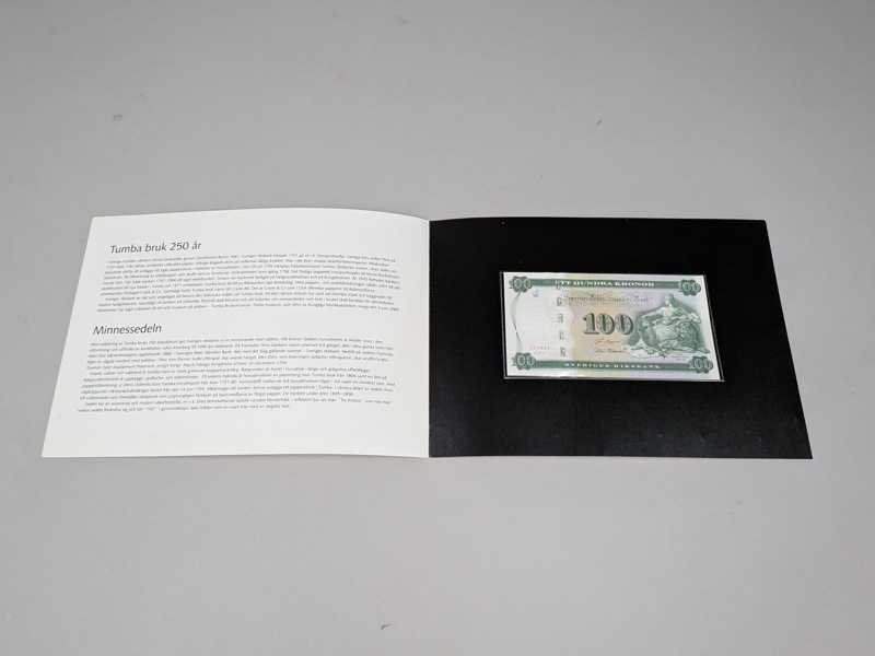 Jubileumssedel 100 kr 2005, Tumba Bruk 250 år