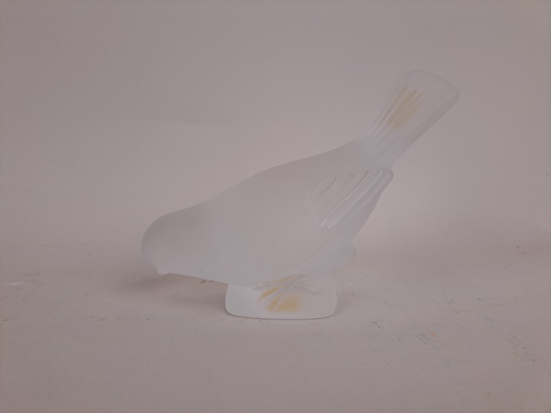Figurin, glas Lalique Signerad