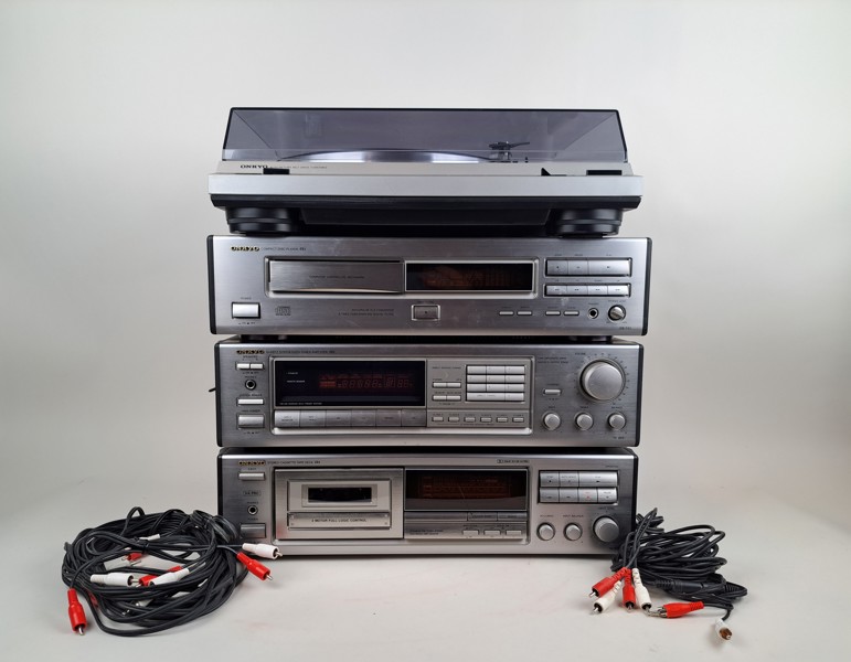 Stereoanläggning, Onkyo, LP/CD DX-701/FM/AM TX-903/Kasett TA-201