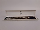 Pärlhalsband med silverspänne, 2 st