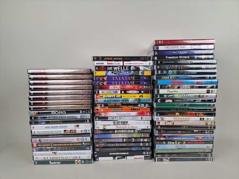 Parti DVD-filmer, blandad genre