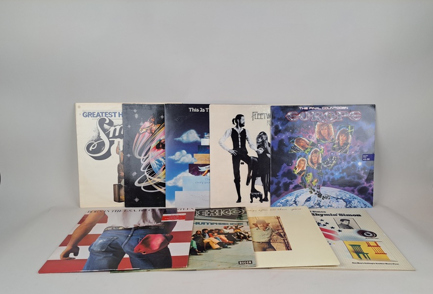 PArti LP-skivor bl.a.  Bruce Springsteen, Europe m.l.