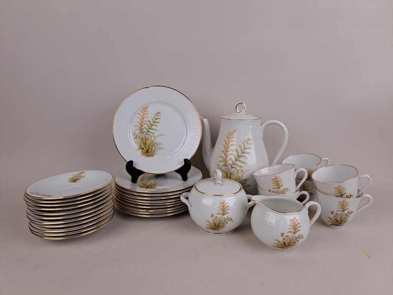 Kaffeservis, "Swedish Grace Ormbunke" Louise Adelborg Rörstrand
