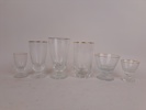 Glasservis, Guldkant & slipad dekor