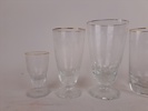 Glasservis, Guldkant & slipad dekor