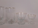Glasservis, Guldkant & slipad dekor