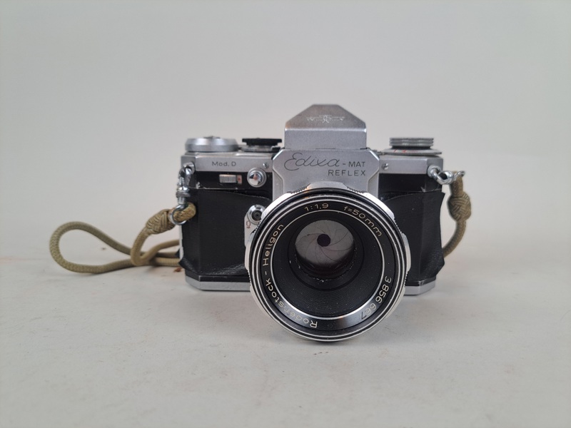 Kamera med objektiv, Edixa mod D Mat Reflex & Rodenstock-Heligon 50 mm