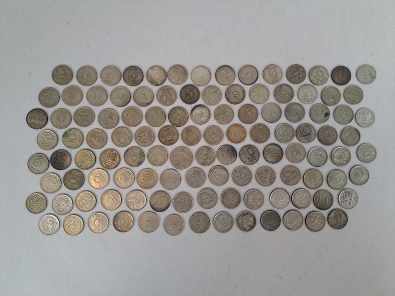 Silvermynt Sverige 10 öre 40 %