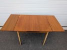 Matbord med utdragbara skivor, teak